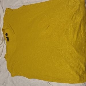 Yellow green linen top size L